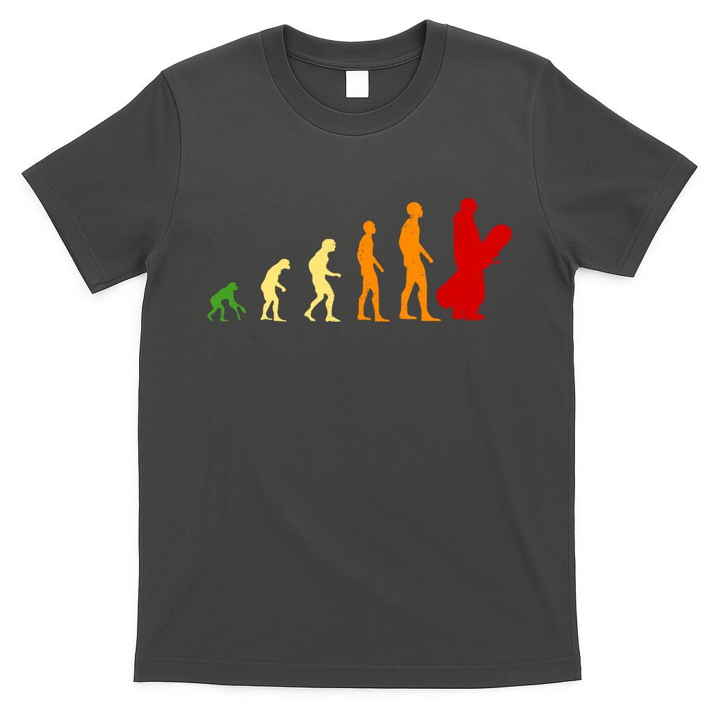 Human Evolution Of Snowboarding T-Shirt