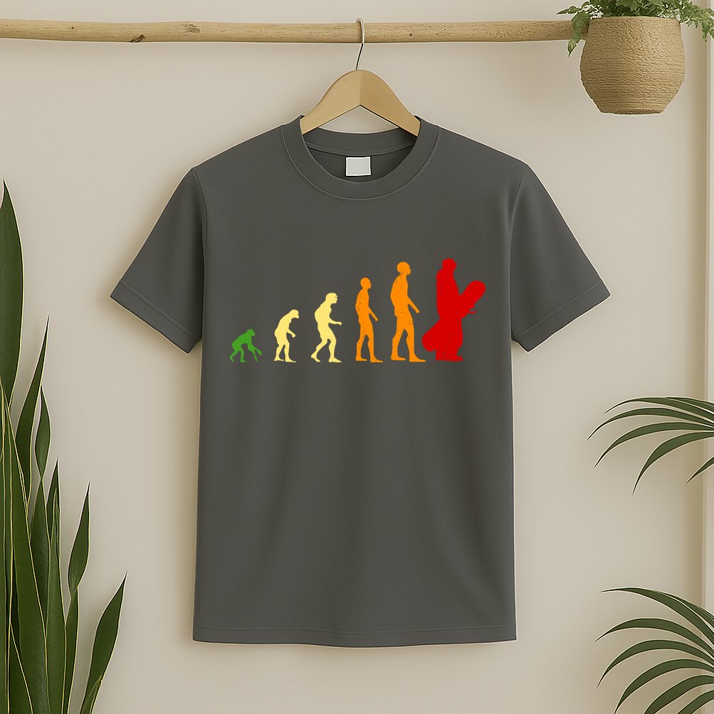 Human Evolution Of Snowboarding T-Shirt