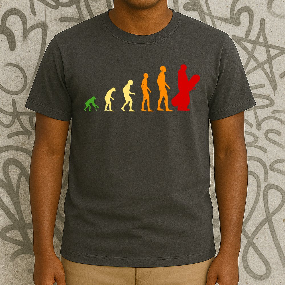 Human Evolution Of Snowboarding T-Shirt