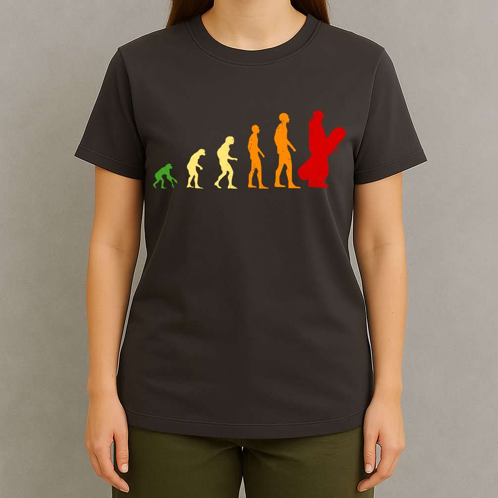 Human Evolution Of Snowboarding T-Shirt