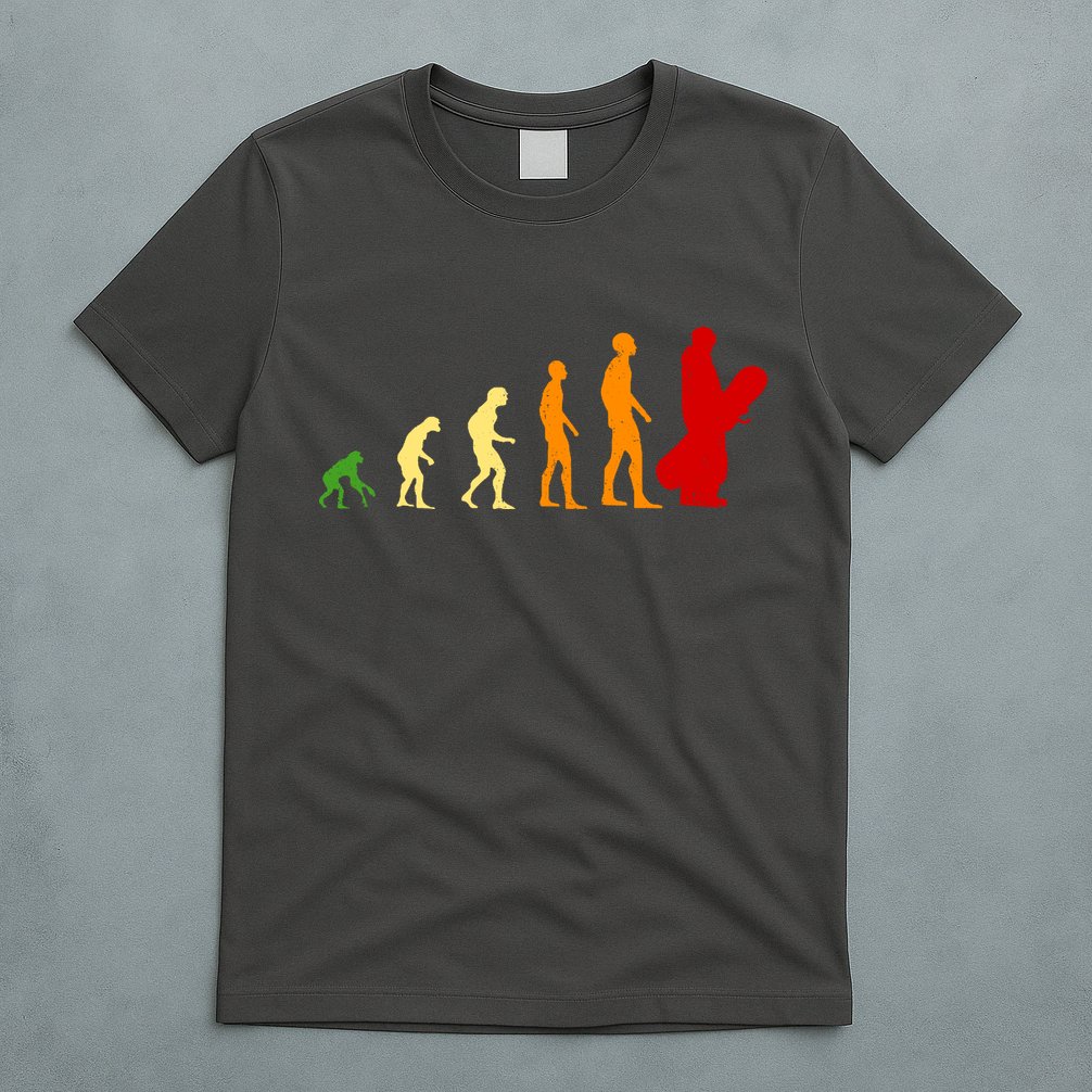 Human Evolution Of Snowboarding T-Shirt