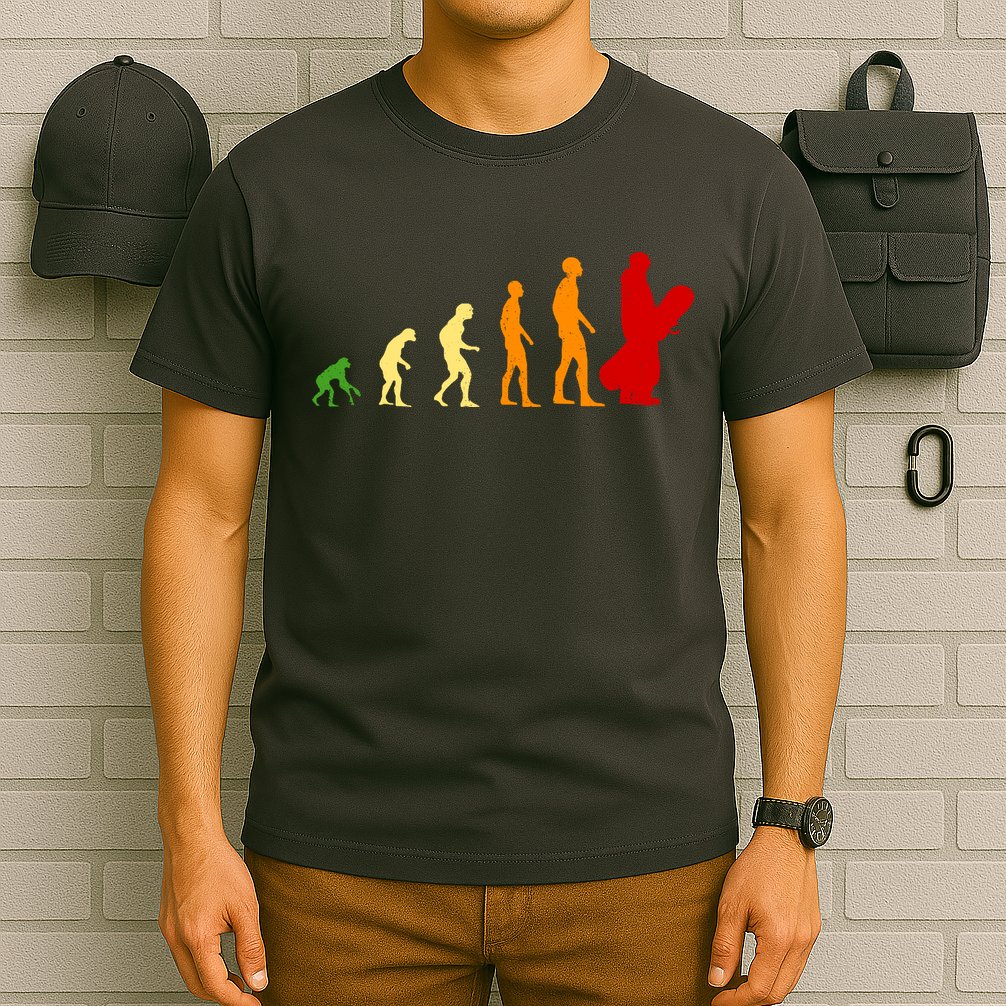 Human Evolution Of Snowboarding T-Shirt