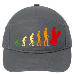 Human Evolution Of Snowboarding 7-Panel Snapback Hat