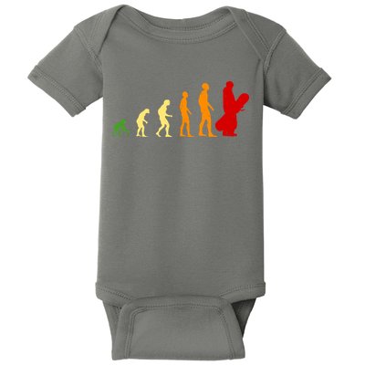 Human Evolution Of Snowboarding Baby Bodysuit