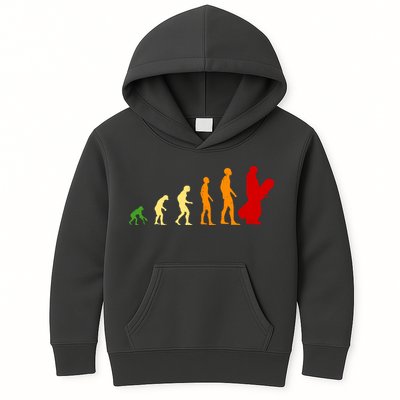 Human Evolution Of Snowboarding Kids Hoodie