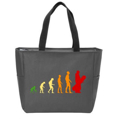 Human Evolution Of Snowboarding Zip Tote Bag