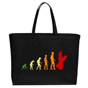 Human Evolution Of Snowboarding Cotton Canvas Jumbo Tote