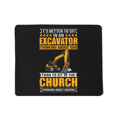 Heavy Equipment Operator & Digger Driver Excavator Operator Mousepad