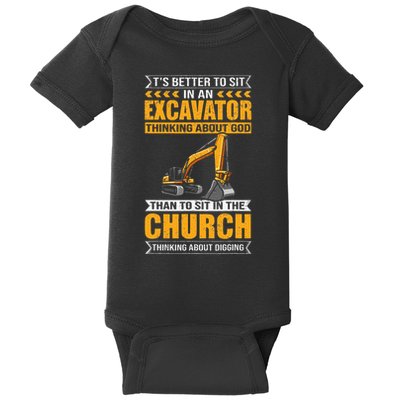 Heavy Equipment Operator & Digger Driver Excavator Operator Baby Bodysuit