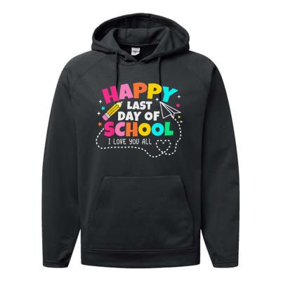 Happy End Of School Year Teachers Graduation Performance Fleece Hoodie