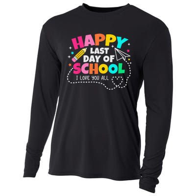 Happy End Of School Year Teachers Graduation Cooling Performance Long Sleeve Crew