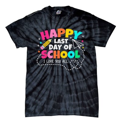 Happy End Of School Year Teachers Graduation Tie-Dye T-Shirt