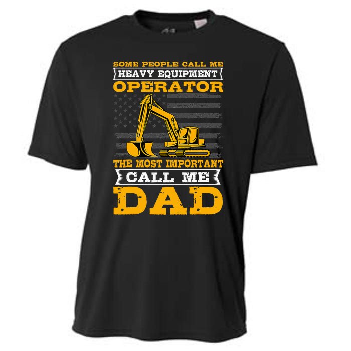 Heavy Equipment Operator Excavator FatherS Day Dad Cooling Performance Crew T-Shirt