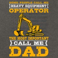 Heavy Equipment Operator Excavator FatherS Day Dad Cotton Canvas Backpack