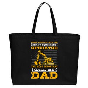 Heavy Equipment Operator Excavator FatherS Day Dad Cotton Canvas Jumbo Tote