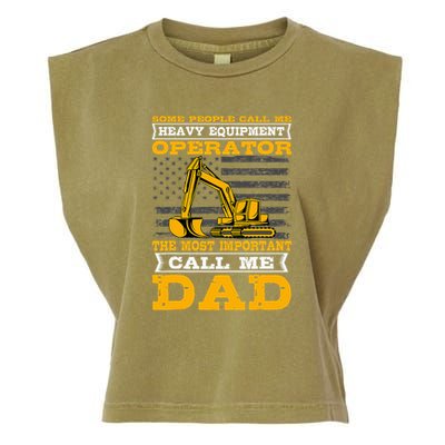 Heavy Equipment Operator Excavator FatherS Day Dad Garment-Dyed Women's Muscle Tee
