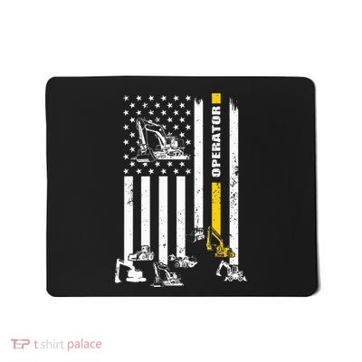 Heavy Equipment Operator Usa Flag Operator Gift Mousepad