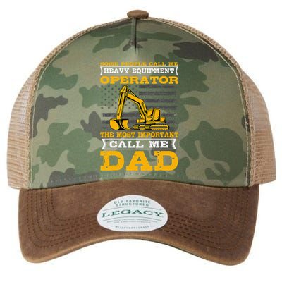 Heavy Equipment Operator Excavator Fathers Day Dad Legacy Tie Dye Trucker Hat