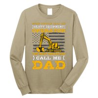 Heavy Equipment Operator Excavator Fathers Day Dad Long Sleeve Shirt