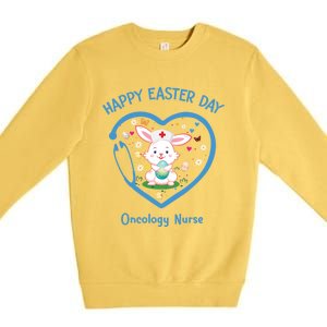 Happy Easter Oncology Nurse Gift Cute Nurse Easter Day Gift Premium Crewneck Sweatshirt