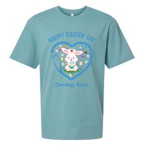 Happy Easter Oncology Nurse Gift Cute Nurse Easter Day Gift Sueded Cloud Jersey T-Shirt