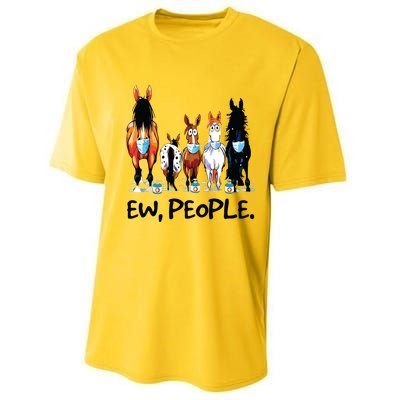 Horses Ew People Funny Horse Animal Lovers Gifts Performance Sprint T-Shirt