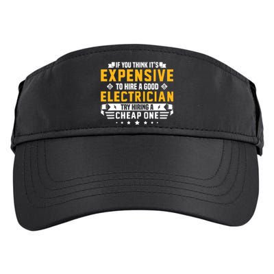 Humorous Electrician Pun Funny Electrician Technician Adult Drive Performance Visor