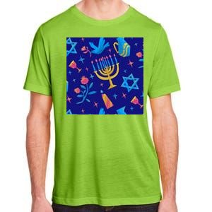 Hanukkah Elements Pattern Adult ChromaSoft Performance T-Shirt