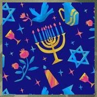 Hanukkah Elements Pattern Legacy Tie Dye Trucker Hat