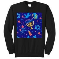 Hanukkah Elements Pattern Sweatshirt