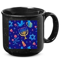Hanukkah Elements Pattern 15oz Campfire Ceramic Mug
