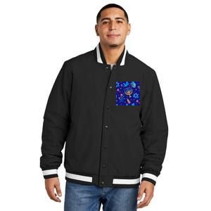 Hanukkah Elements Pattern Insulated Varsity Jacket