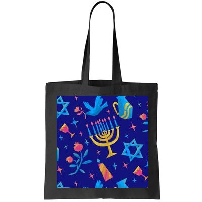 Hanukkah Elements Pattern Bag