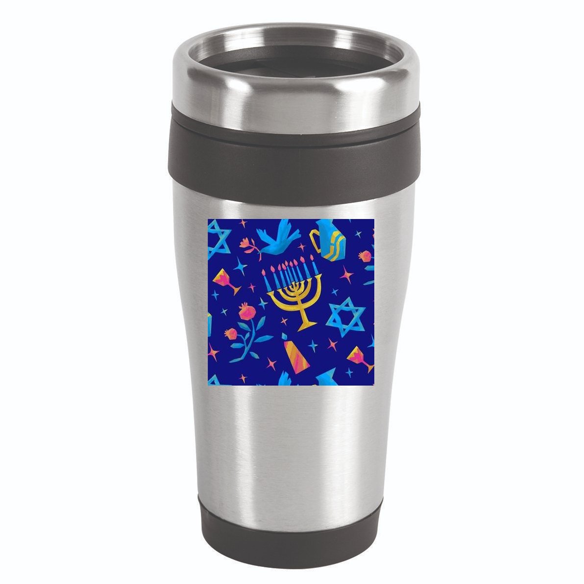 Hanukkah Elements Pattern 16oz Travel Tumbler