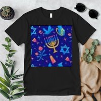Hanukkah Elements Pattern Premium T-Shirt