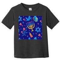 Hanukkah Elements Pattern Toddler T-Shirt