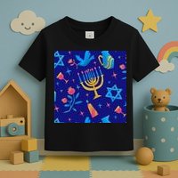 Hanukkah Elements Pattern Toddler T-Shirt