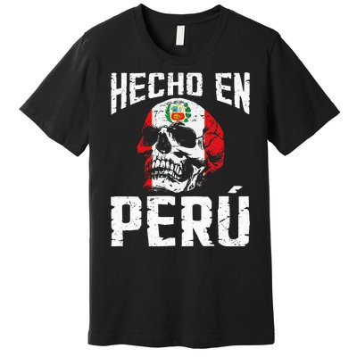 Hecho En Perú Peruvian Heritage Peruvian Flag Peru Premium T-Shirt