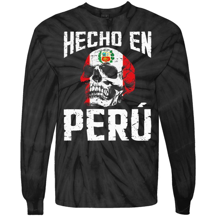 Hecho En Perú Peruvian Heritage Peruvian Flag Peru Tie-Dye Long Sleeve Shirt