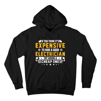 Humorous Electrician Pun Funny Electrician Technician Hoodie