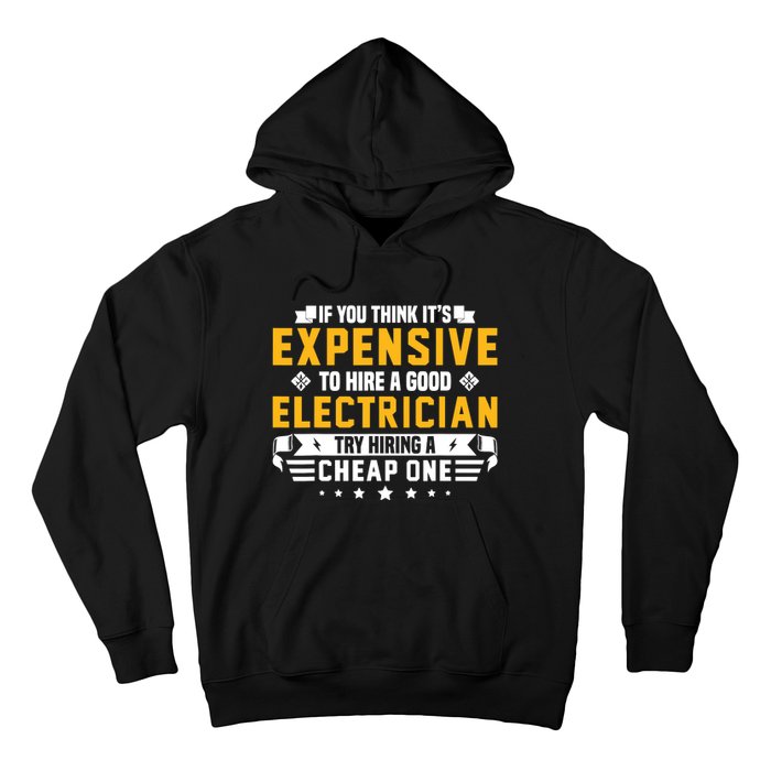 Humorous Electrician Pun Funny Electrician Technician Hoodie