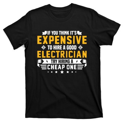 Humorous Electrician Pun Funny Electrician Technician T-Shirt