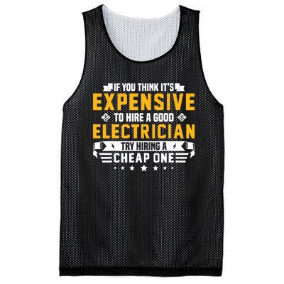 Humorous Electrician Pun Funny Electrician Technician Mesh Reversible Basketball Jersey Tank