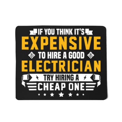 Humorous Electrician Pun Funny Electrician Technician Mousepad