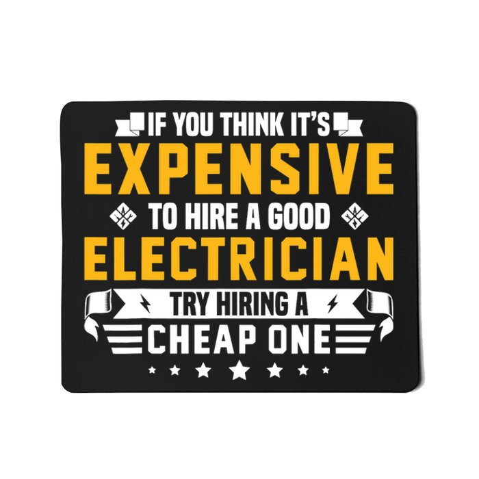 Humorous Electrician Pun Funny Electrician Technician Mousepad