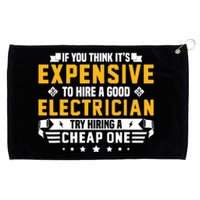 Humorous Electrician Pun Funny Electrician Technician Grommeted Golf Towel