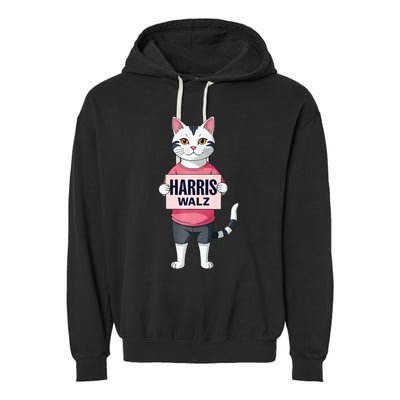 Harris Election President Walz 2024 Garment-Dyed Fleece Hoodie