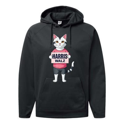 Harris Election President Walz 2024 Performance Fleece Hoodie