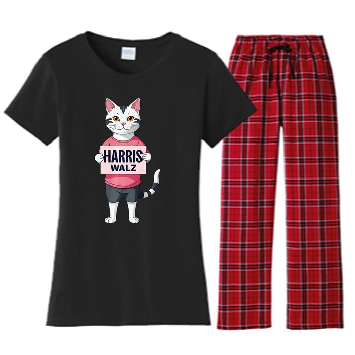 Harris Election President Walz 2024 Women's Flannel Pajama Set