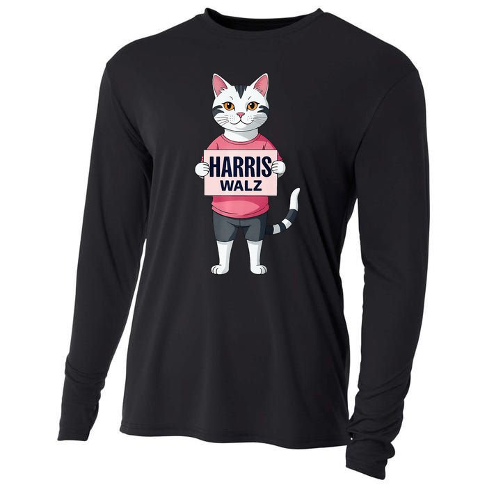 Harris Election President Walz 2024 Cooling Performance Long Sleeve Crew